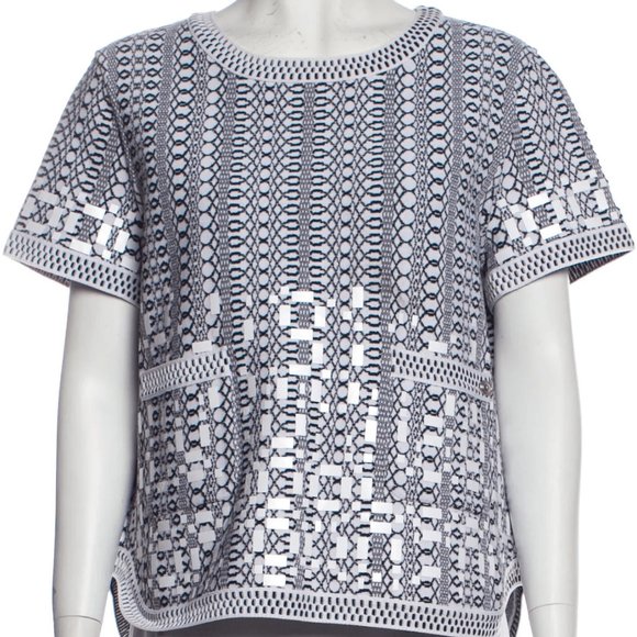 CHANEL | Tops | Chanel 24 Printed Top | Poshmark